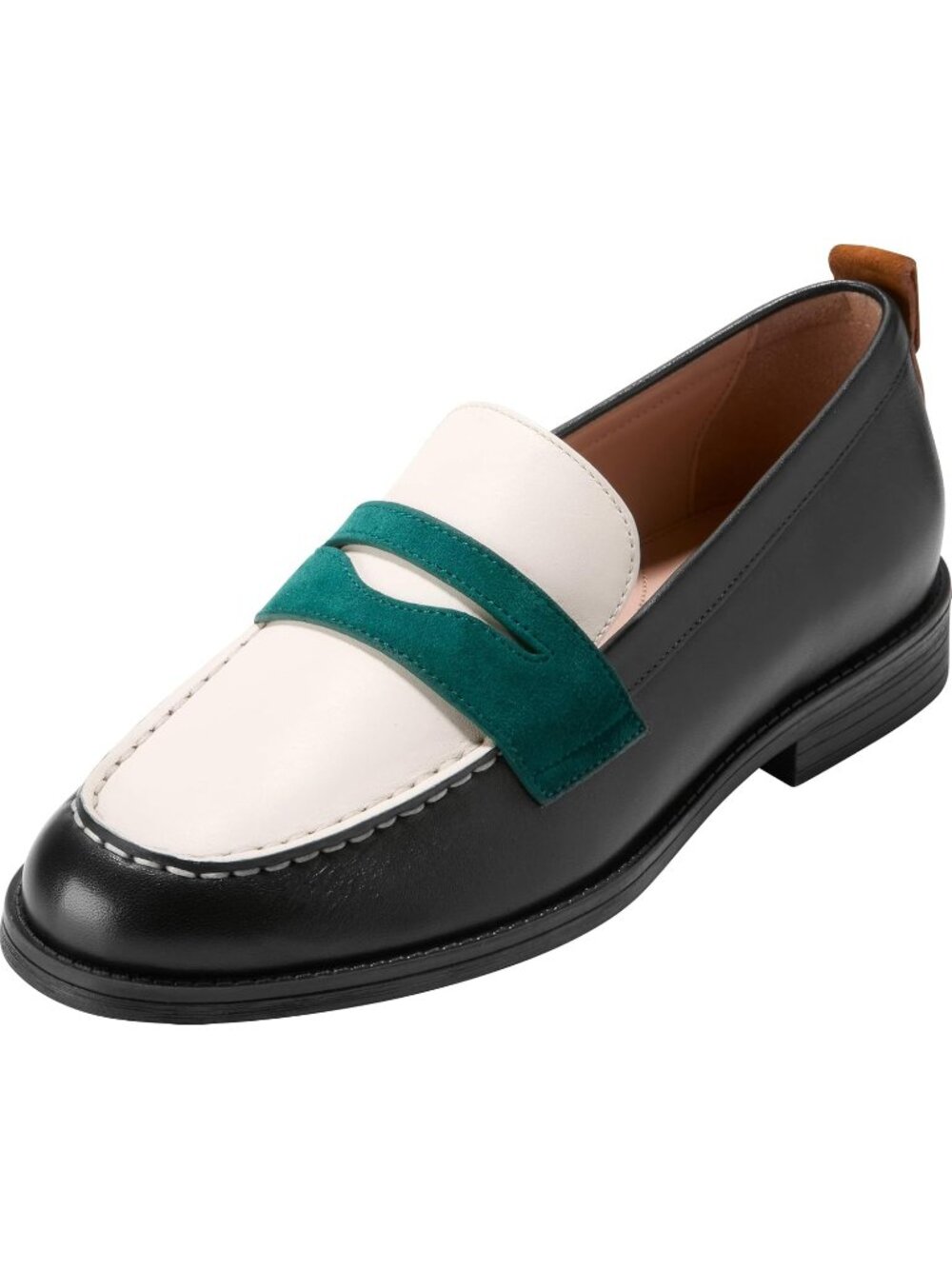 Women's Ivory Rainforest Round Toe Flat Slip On Classic Stassi Penny Loafer
